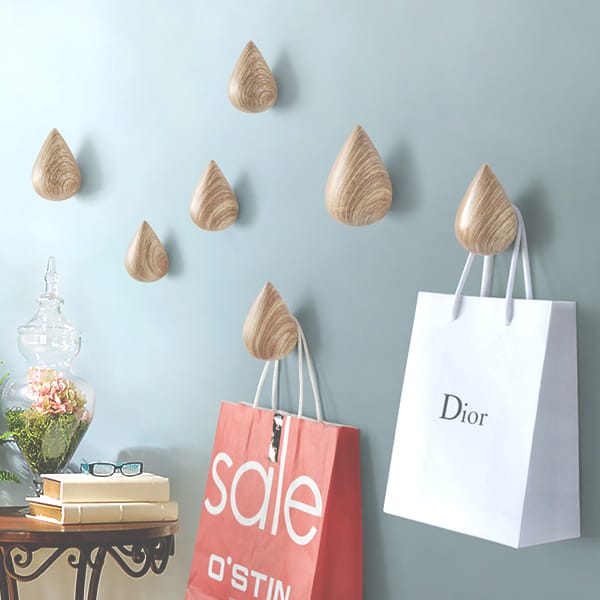 Wooden Rain Drop Wall Decor Wall Hanger