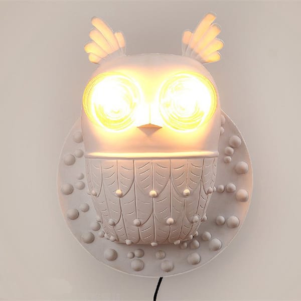 Resin Owl Lamp