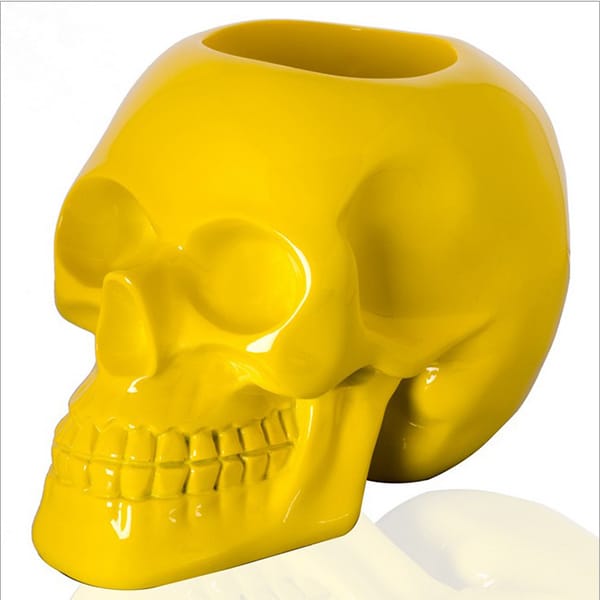 Resin glossy Skull Vase