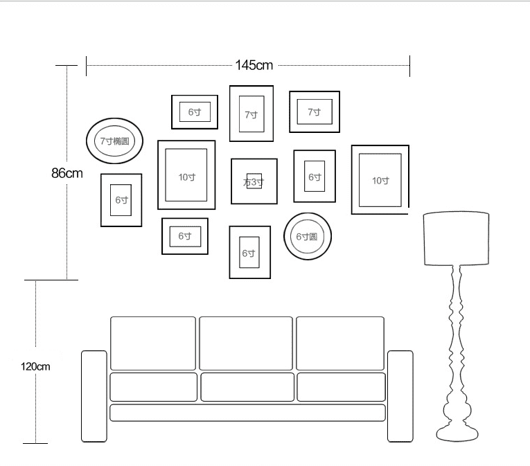 Photo frame Sketch Map