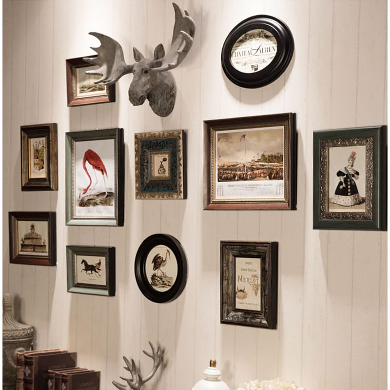 wood photo frame wall decor