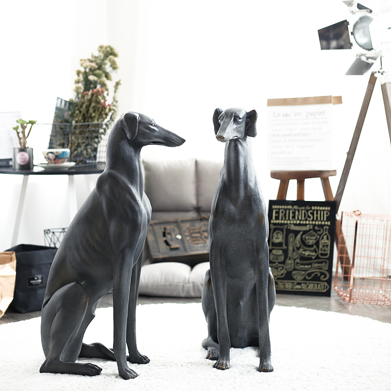 life size Greyhound statue 77cm