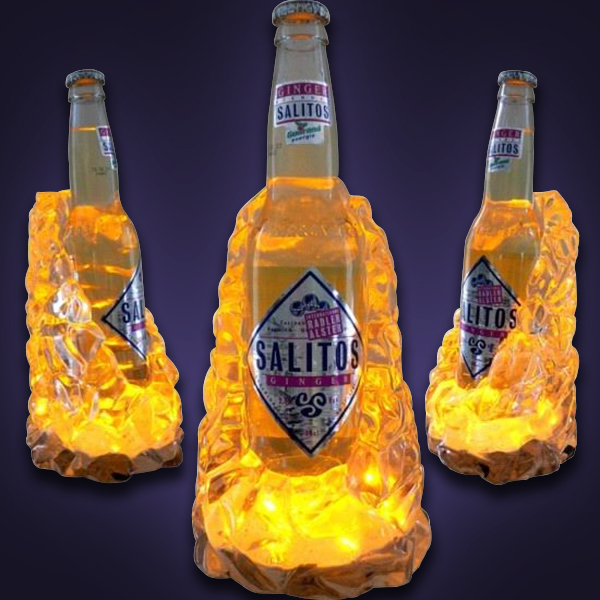  SALITOS Custom brand Clear resin Ice Display Bottle Glorifier
